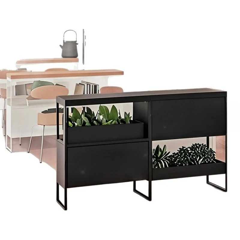 

Wrought iron flower box shelf bookshelf removable office low fence