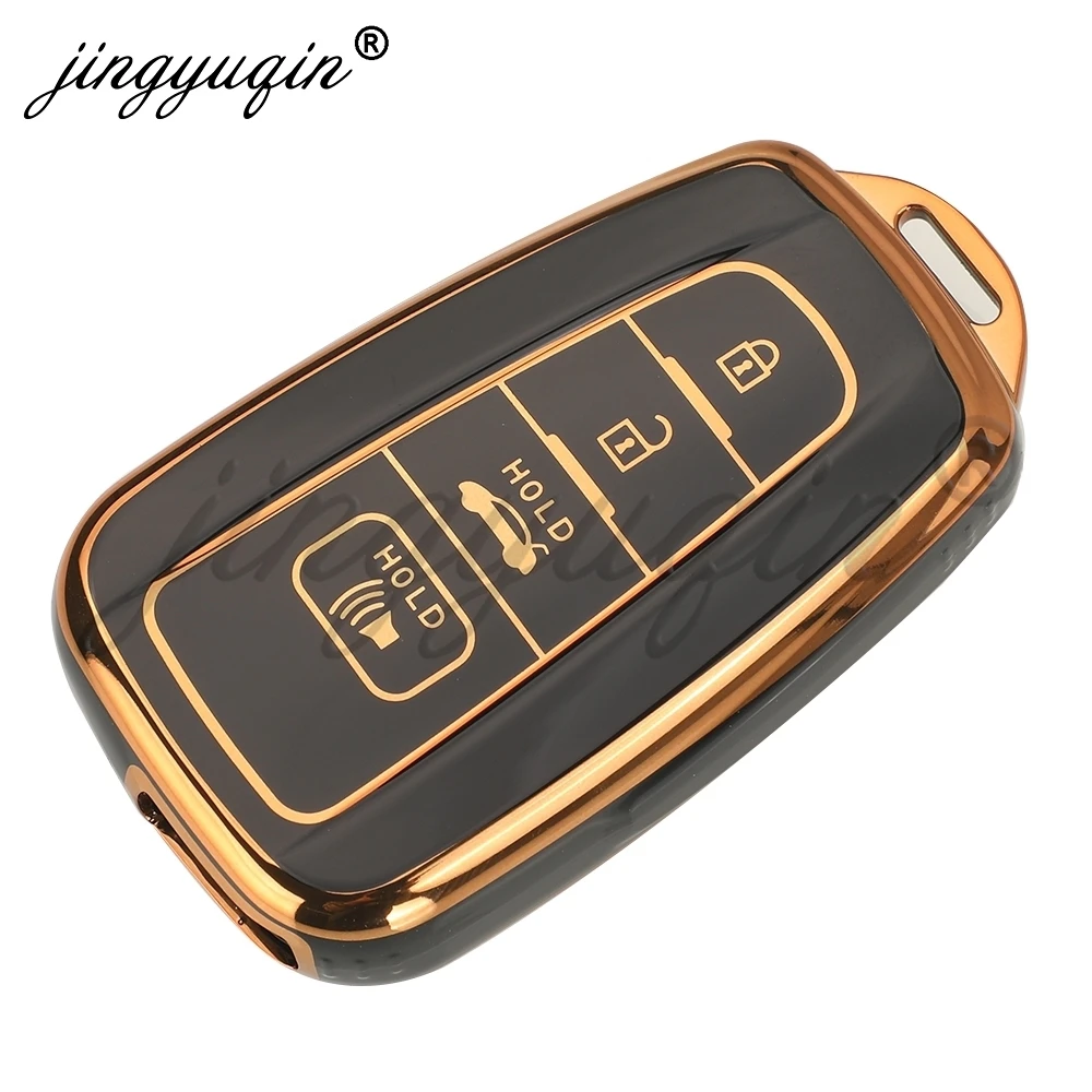 jingyuqin TPU Pokrowiec na kluczyk zdalnego sterowania do Toyoty CHR Camry Corolla RAV4 Highlander C-HR Prius Land Cruiser Prado 4 przyciski — zdjęcie 4