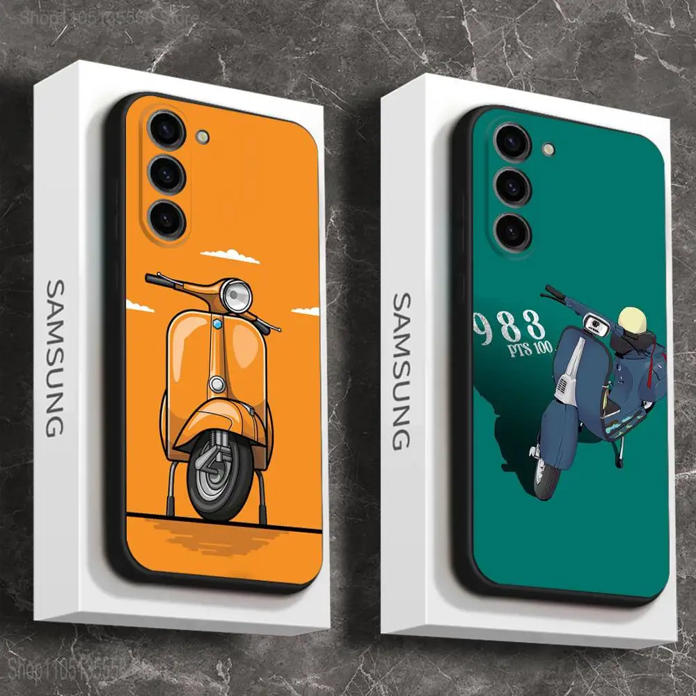 

V-VespaS-ES S-Scooter Phone Case For Samsung Galaxy A 91,80,73,72,71,53,52,51,22,5G Shockproof Soft Black Cover