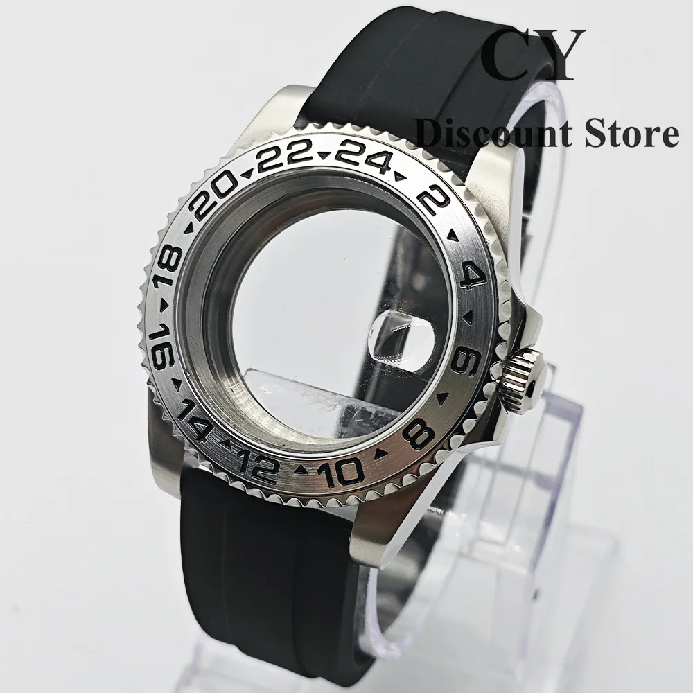 RICHUS NH35 Silver 40mm Watch Case with Sapphire Crystal Compatible with ETA2824 ST2130 Miyota82 Movement Watch Accessories