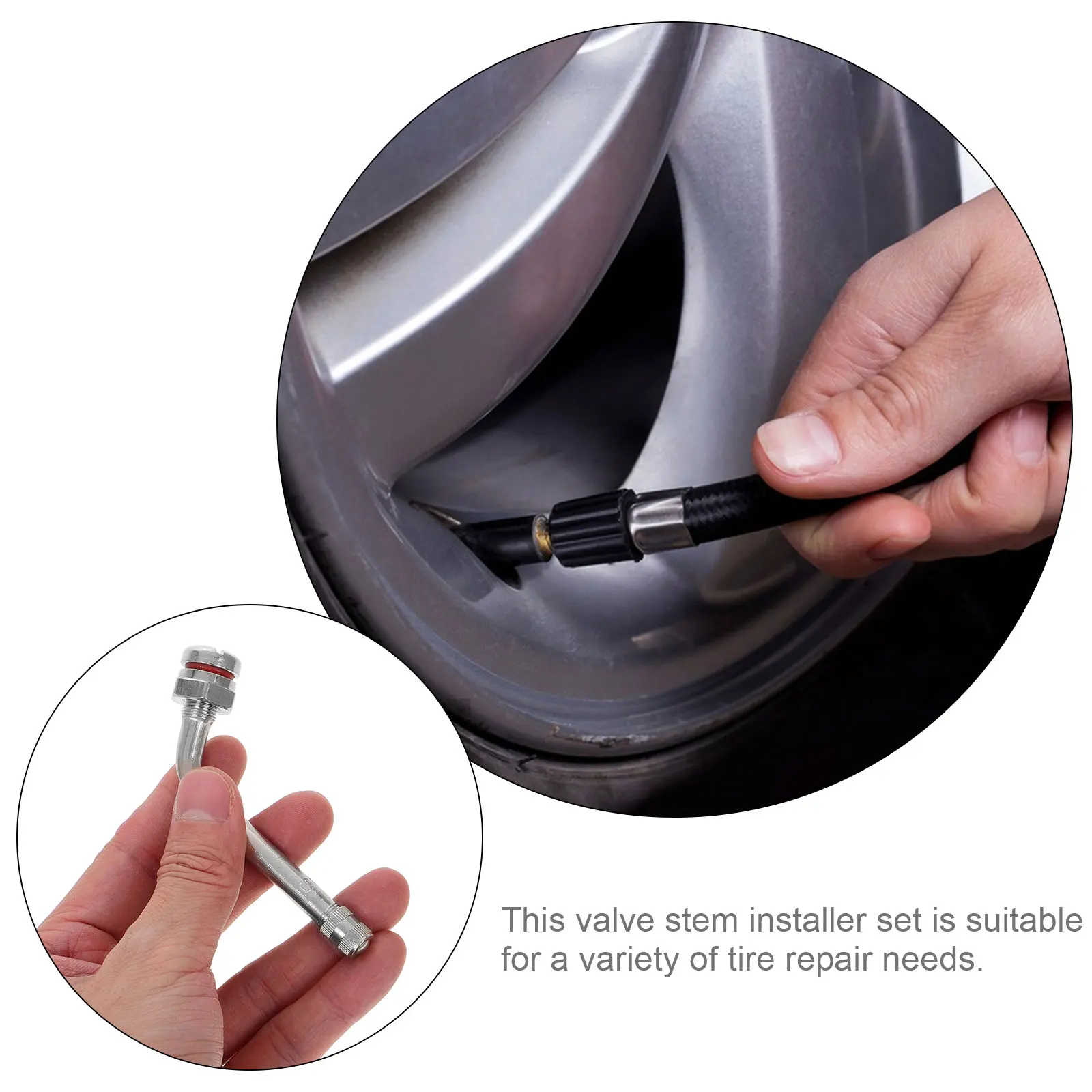 

Truck Bus Valve Stem Tubeless Copper Vacuum TR570 Series Tire Air Valve Air Pressure Gauge Extension Adaptor Deflator