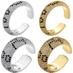 ZHUKOU New styles Leopard rings for women Brass Cubic zirconia opening men rings Exquisite Dinner party Jewelry wholesale VJ583