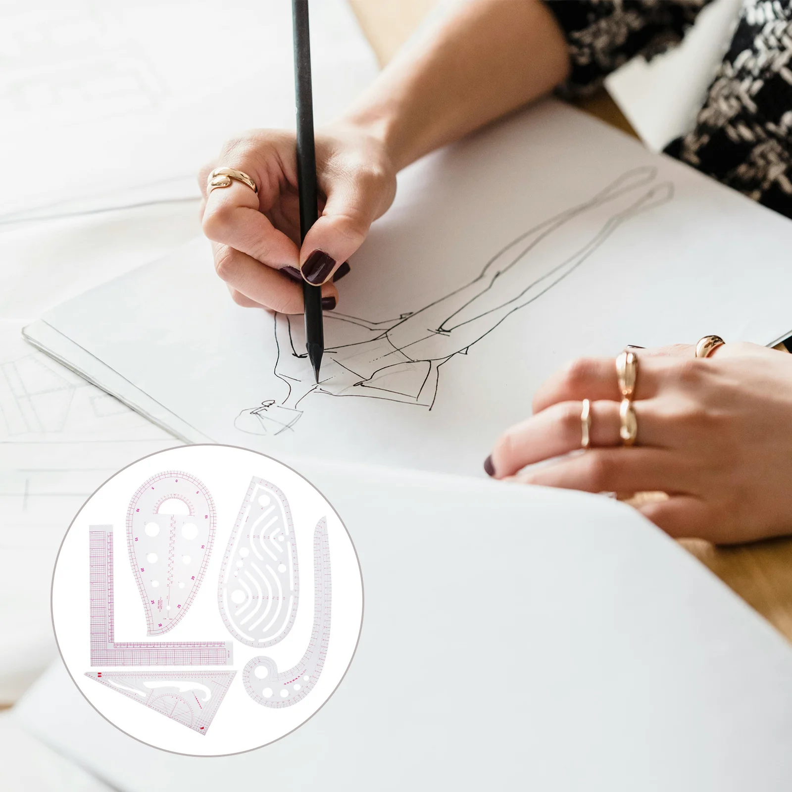 

1 комплект, линейка для шитья одежды, принадлежности для шитья, калибр по краю, метрическая изоляционная изогнутая ткань, мягкие линейки