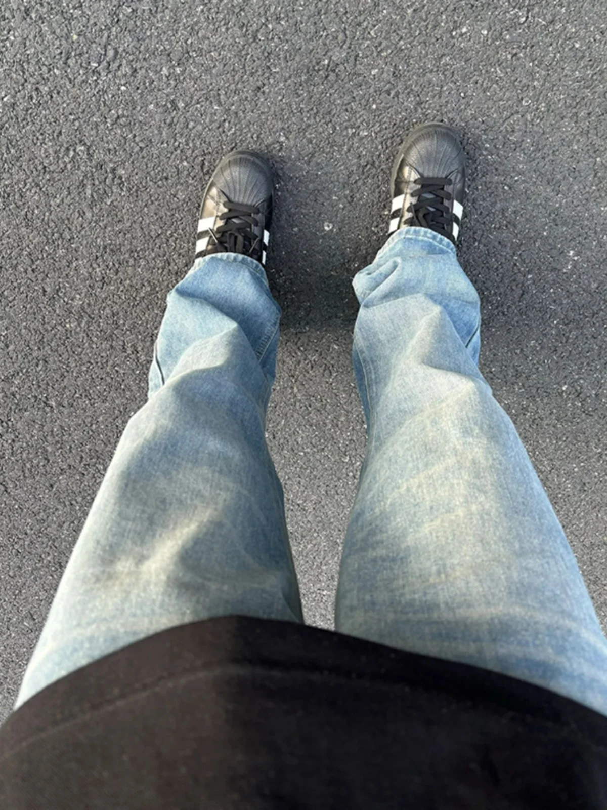 

Cleanfit Blue Straight Leg Men's Jeans Trendy American Style Spring 2024 New Arrival Youthful Polyester Fiber Long Trousers