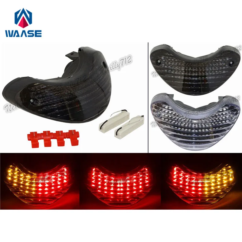 

waase E-Mark For Suzuki TL1000S TL 1000S TLS 1000 1997 1998 1999-2001 Rear Tail Light Brake Turn Signals Integrated LED Light