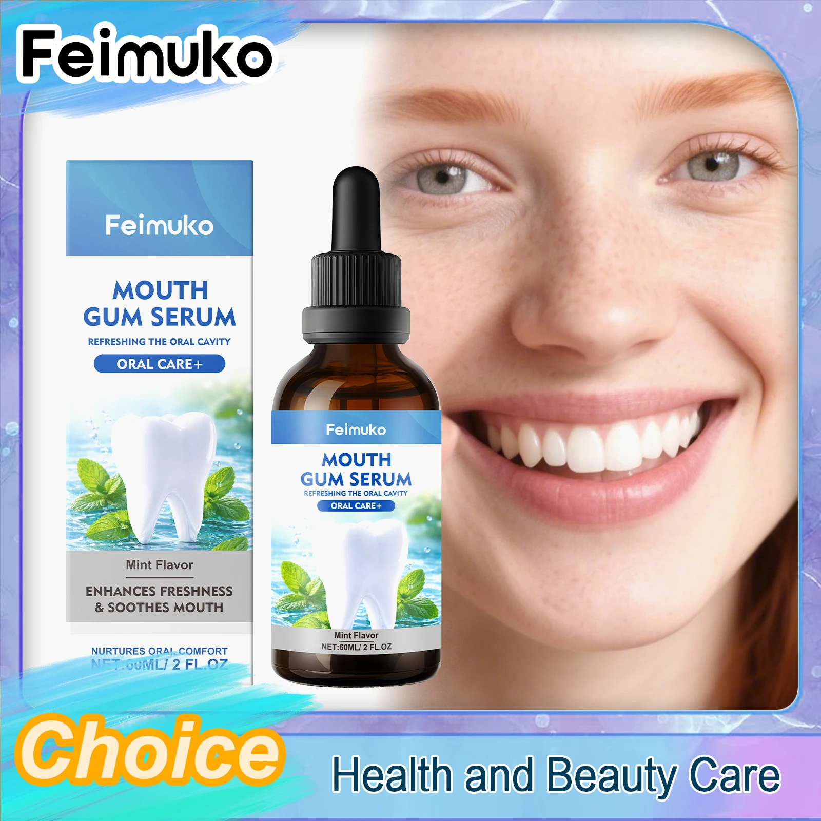 Feimuko Rapid Repair Gums Serum Effectively Relieve Tooth Allergy Dental Caries Tooth Cleaning Relieve Tooth Damage Drops New