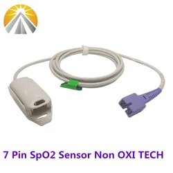 2.5 Meters 7 Pin SpO2 Sensor For Ne-ll-cor Patient Monitor Non Oxi-Max Tech Adult Pediatric Child Neonate Use Pulse Rate Probe