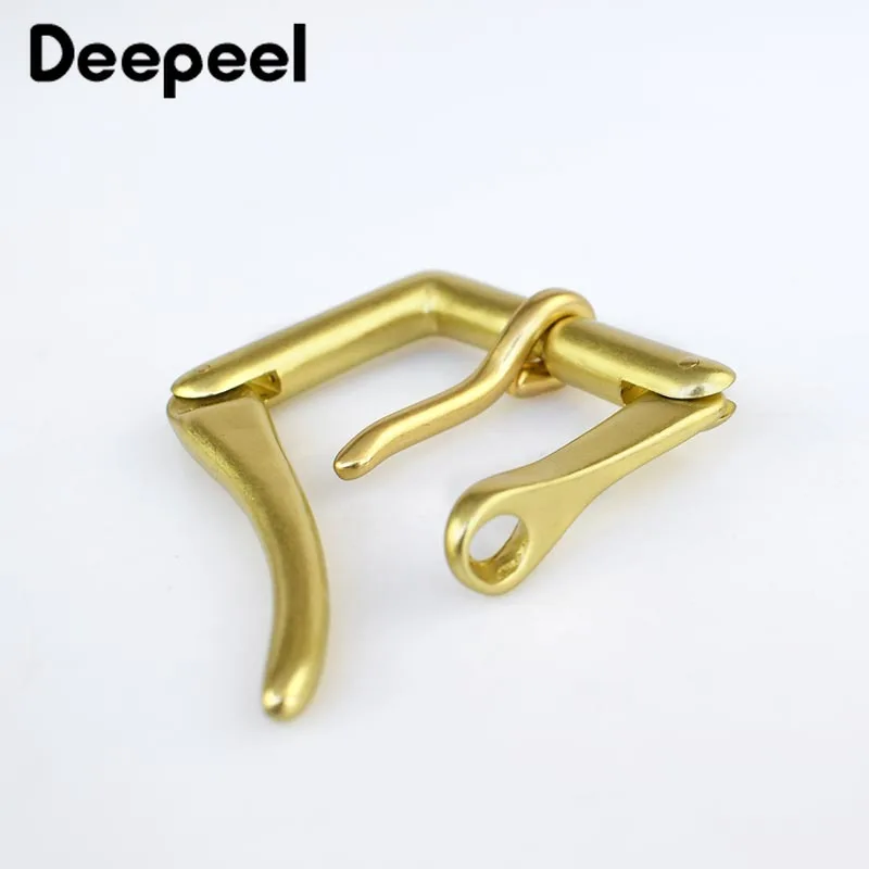 Deepeel 3.9cm Men\'s Pure Brass Pin Buckle Head Quick Open Buckles Heads Fit 3.6-3.8cm Belt DIY LeatherCraft Hardware Accessories