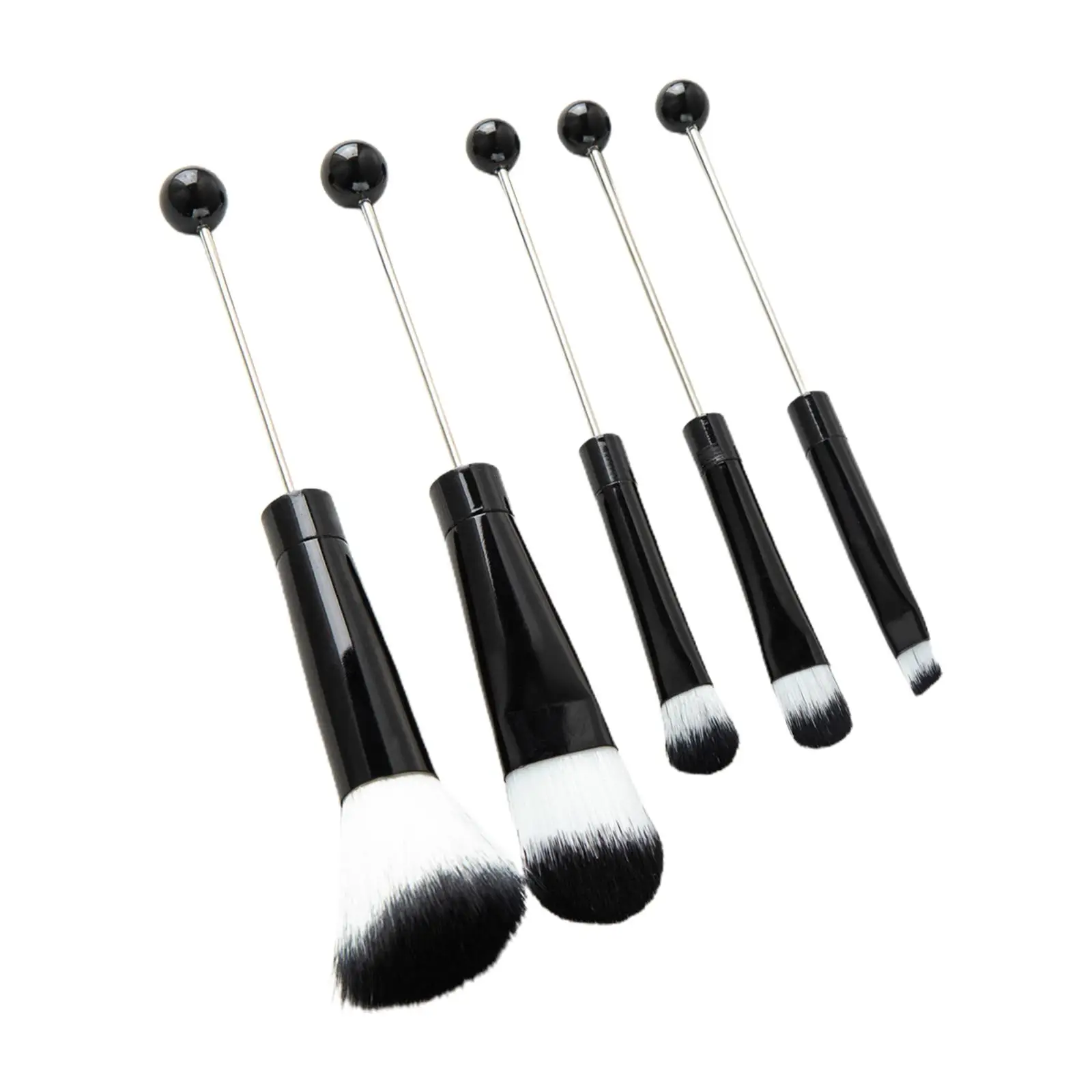 5 Pieces Beaded Eyeshadow Brush Multi Functional Angled Brush DIY Travel Size