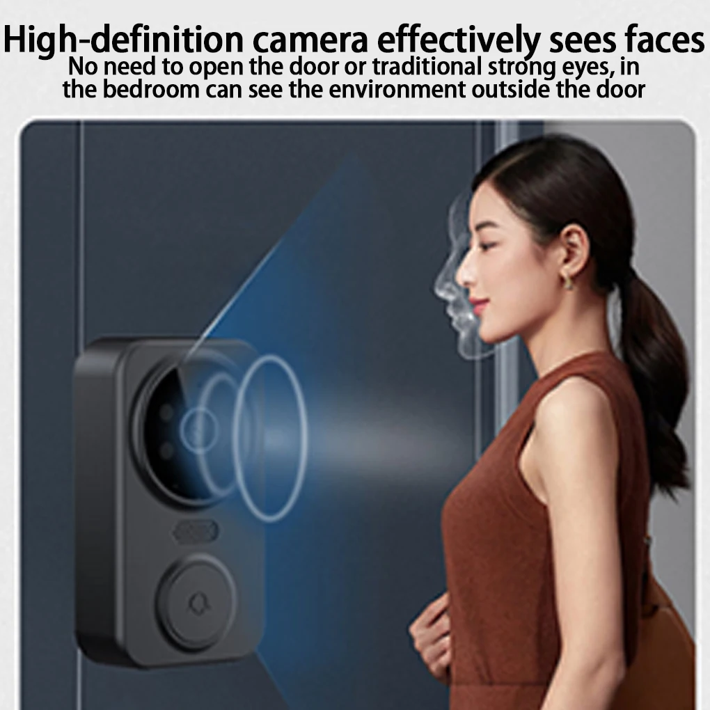 ABS Home Security Door Bell Camera Wireless System Door Bells With Camera Wireless Intercom