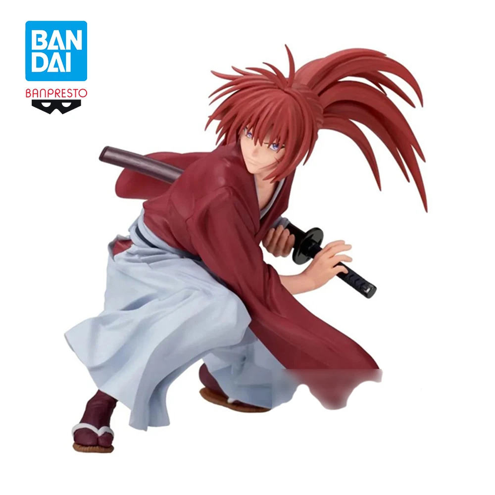 In Stock Original BANDAI Banpresto VIBRATION STARS Rurouni Kenshin HIMURA KENSHIN PVC Anime Figure Action Figures Model Toys