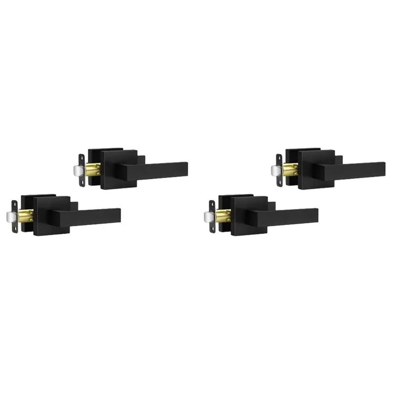 AAAF 4 Pack Door Handles Interior, Non-Locking Passage Door Knobs Closet Door Levers For Hallway, For Left & Right Sided Door