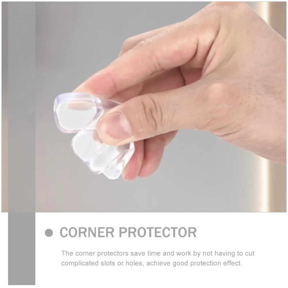 

10Pcs Rebound Fast Triangle Corner Protectors PVC Covers for Table Tops End Tables Shelving Furniture Baby