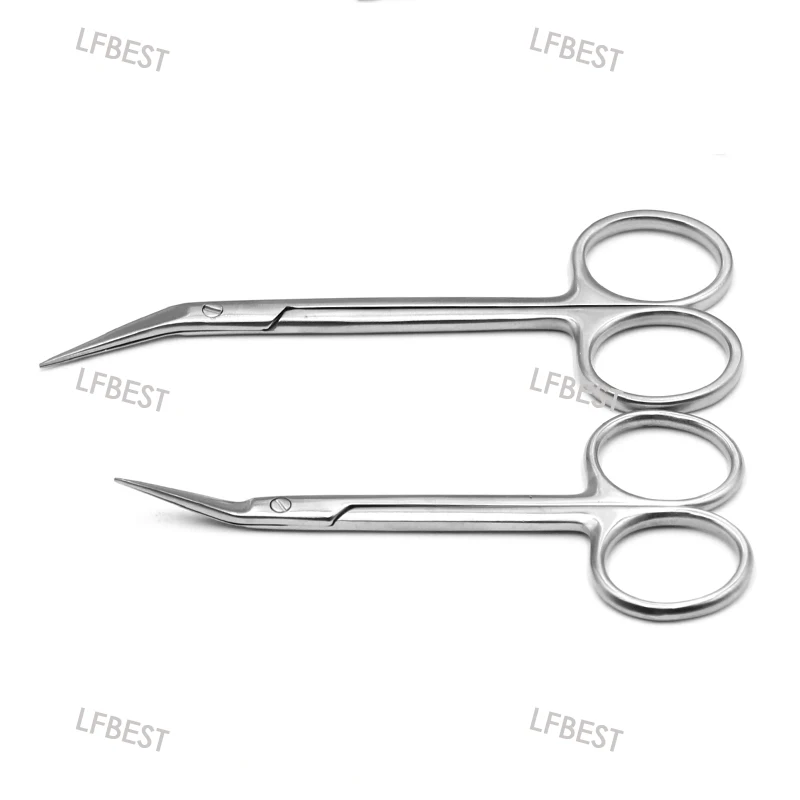 Plastic Surgery Stainless Steel Wow Mouth Scissors Nasal Septum 45 Degree Scissors Gold Handle Bird Beak Scissors Nose Comprehen