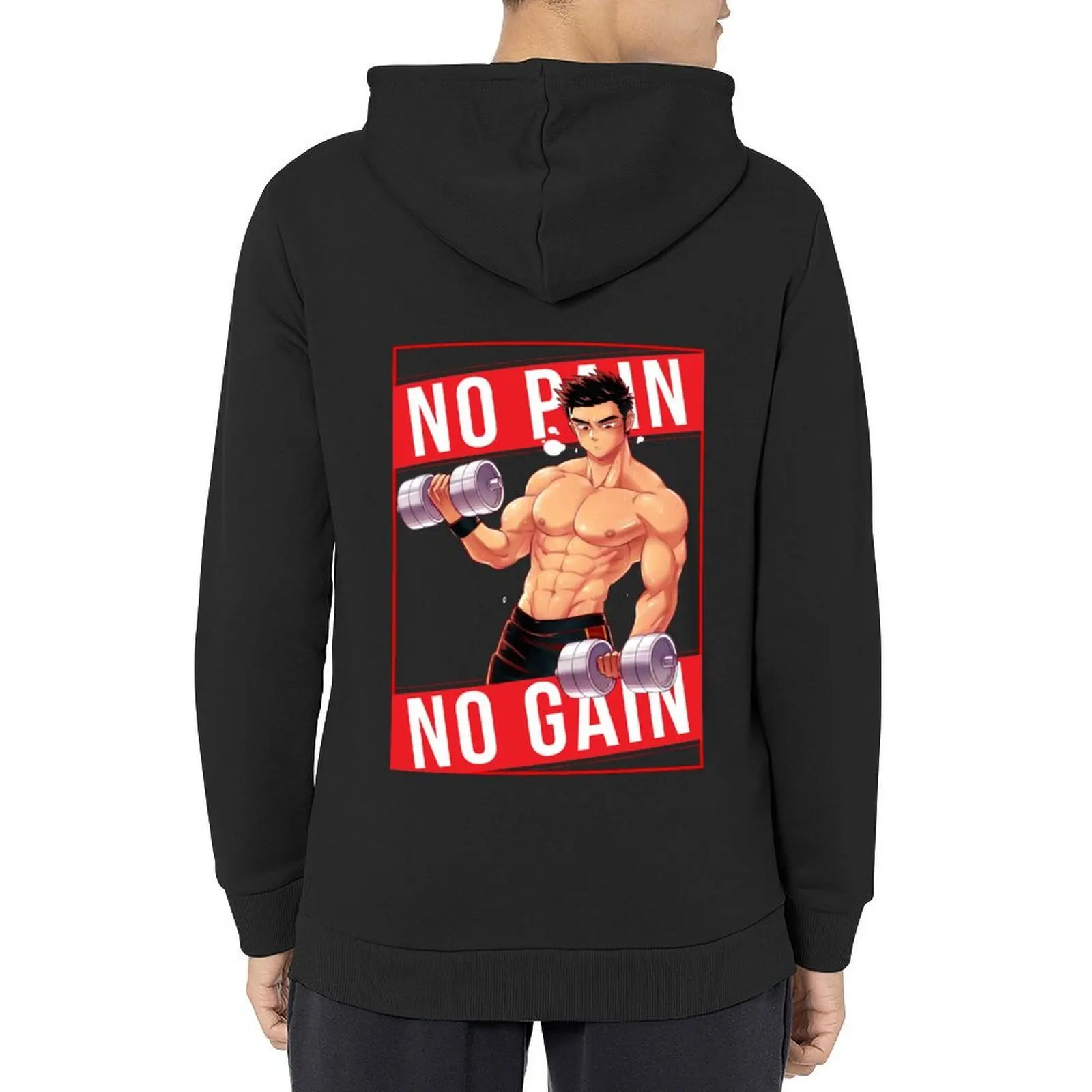 

No Pain No Gain Hoodie men clothing mens clothes men's sweat-shirt fashion men new in hoodies