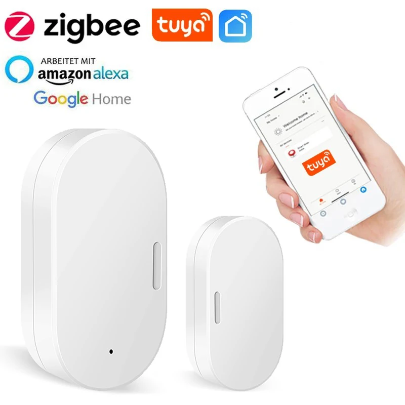 

ZigBee Tuya Wifi Smart Door Sensor Smart Home Door Open/Closed Detectors Window Sensor Smart Life Works With Google Home Alexa