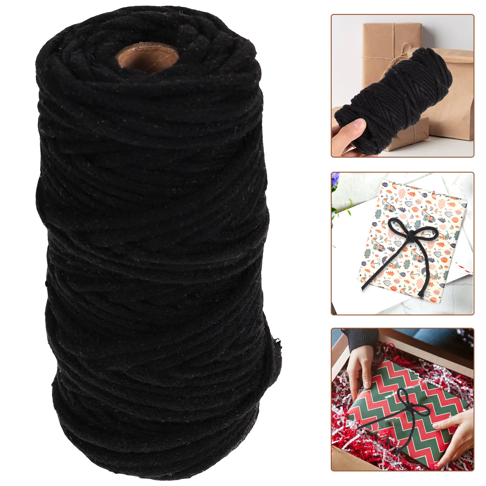 

30M/60M Thick Cotton For Crafts Diy Macrame Wall Hanging Binding Twine String Weaving Basket Flowerpot Woven Cord For Tapestry