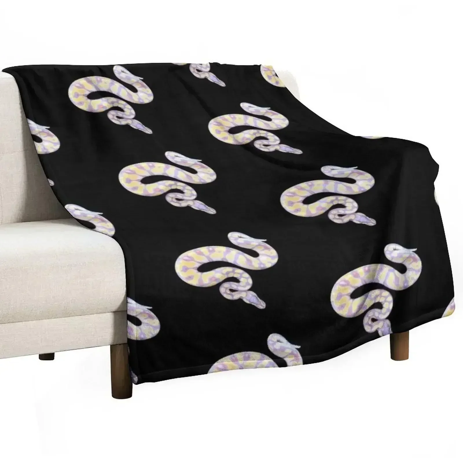 Ball Python- Banana Beauty- Snake Throw Blanket Beach funny gift Blankets