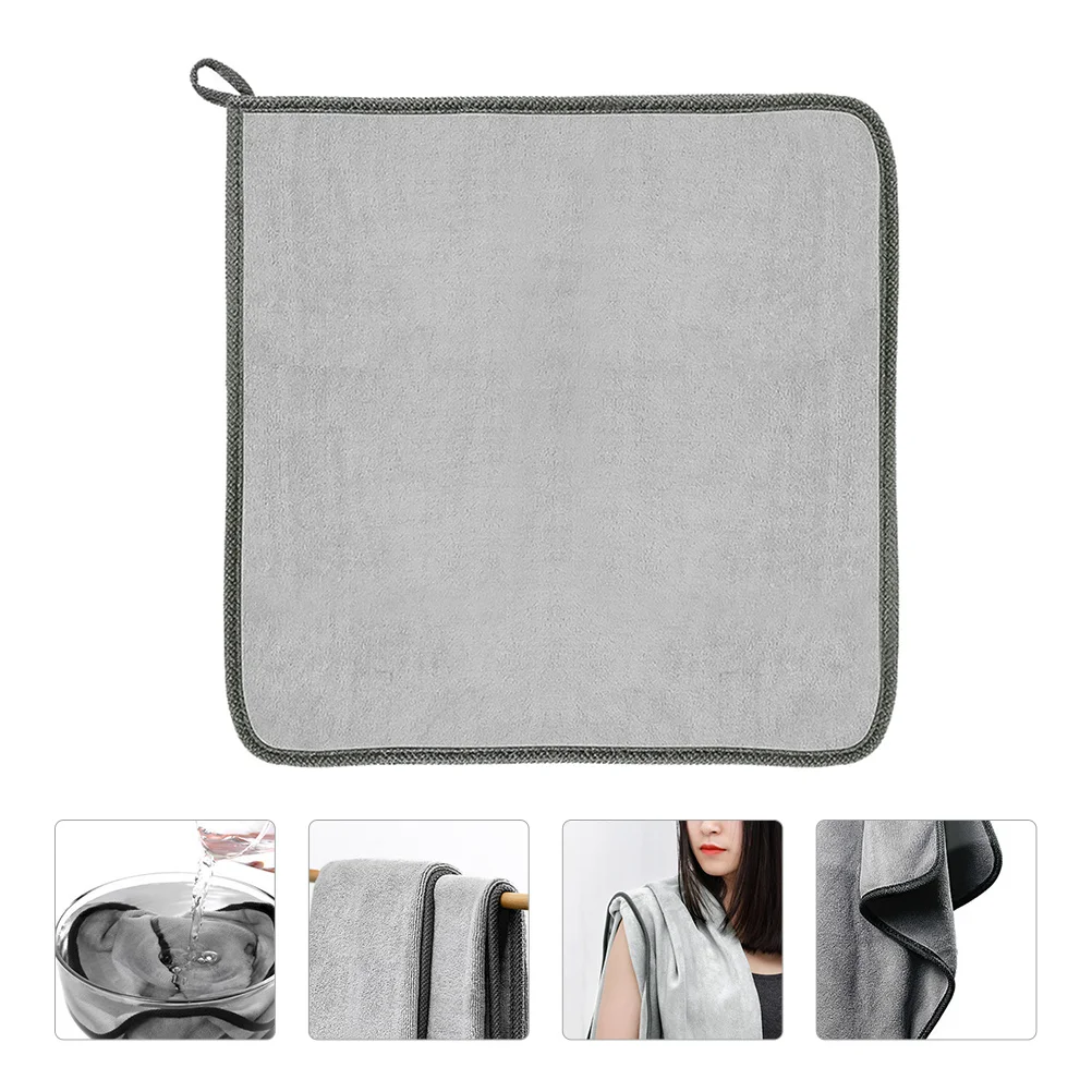 

2pcs Car Dual Function Water Absorption Dirt Removal Microfiber Wash Drying Cloth Household Vehicle Use Soft