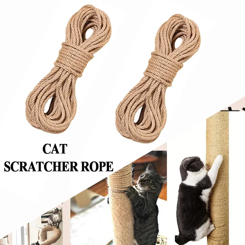 Katze Scratcher Seil Natürliche Sisal Seil Katzen Scratcher Seil Baum Kratzen DIY Spielzeug Pfote Klaue Möbel Schutz Kratzbaum