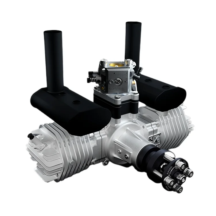 EPHIL X-76cc-T Twin Gas Engine, 2-Stroke Opposed Cylinder for Ultimate RC Aircraft