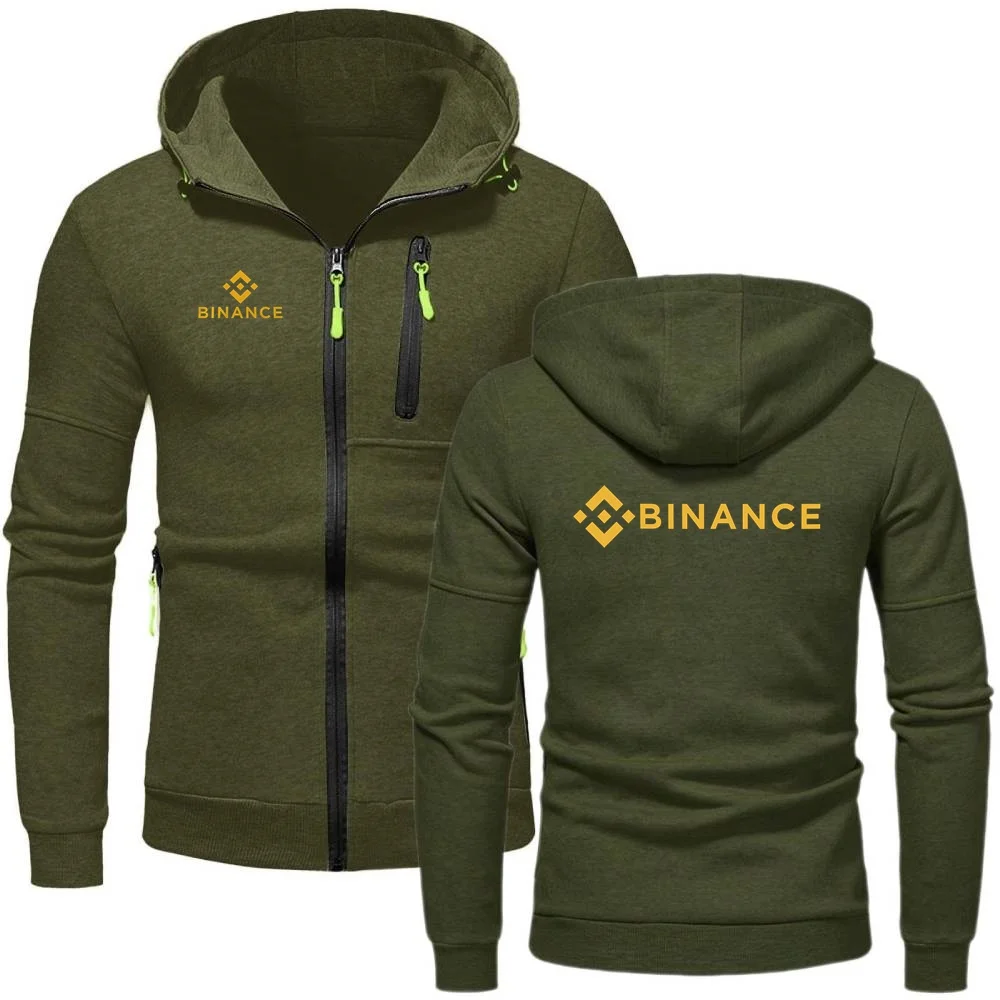 Sudaderas con capucha de Binance Crypto, tops deportivos informales para uso diario, ropa de oficina moderna para hombres y mujeres, sudaderas de alta calidad, abrigos cálidos con cremallera y forro polar.