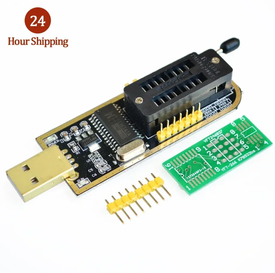 CH341A 24 25 Series EEPROM Flash BIOS USB Programmer Module + SOIC8 SOP8 Test Clip For EEPROM 93CXX / 25CXX / 24CXX DIY KIT