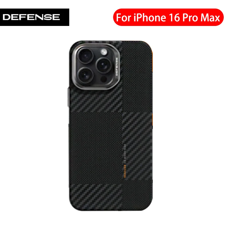 

DEFENSE Magnetic Original Case For iPhone 16 Pro Max Carbon Fiber Back Cover Case for iPhone 16 Pro