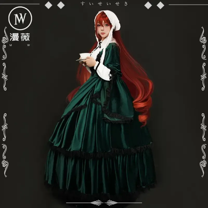 

DY20Amine Rozen Maiden Sui sei seki Cosplay Costume Mercury Lampe Dress Halloween Party Gorgeous Lolita Girl Dress Up Dress25