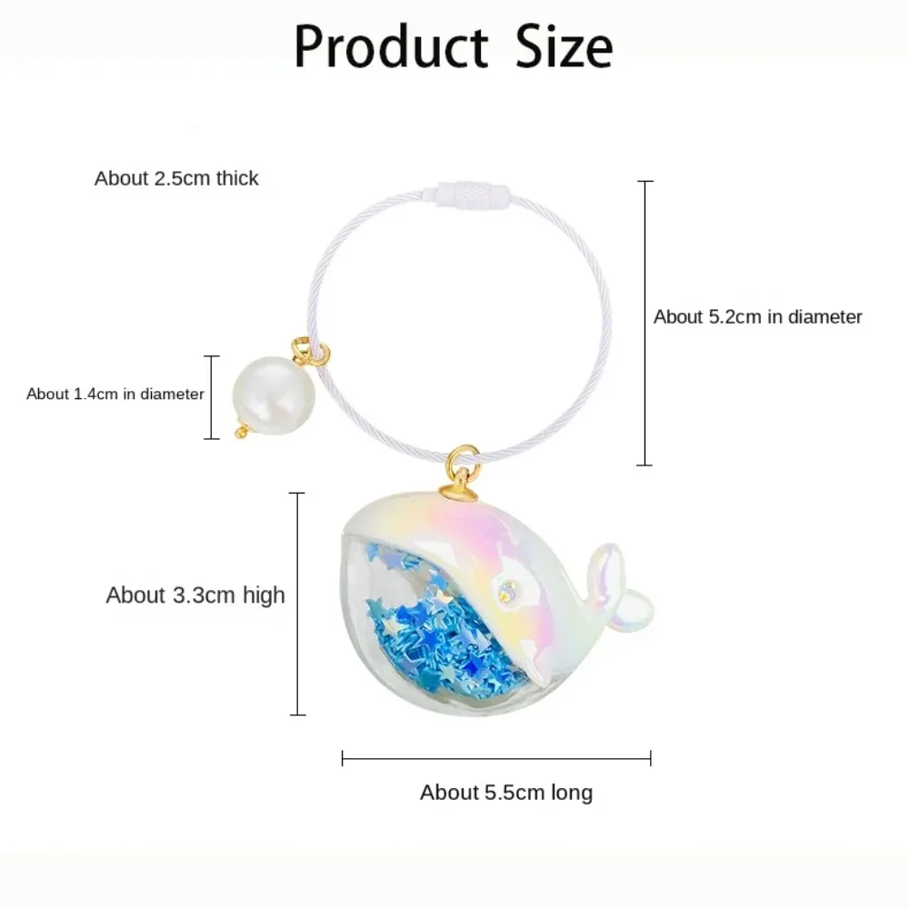سلسلة مفاتيح محمولة للحوت مع حلقة ، أكريليك وسبائك ، متعددة الألوان ، سلسلة مفاتيح سيارة لطيفة ، قلادة حقيبة ظهر ، حقيبة مفاتيح ، هدية عيد الميلاد ، هدايا