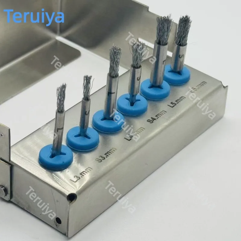 6 Pcs Set Dental Implant Maintenance Kit, Oral Care Restoration Tools for Implant Abutment Thread & Denture Cleaning Brushes