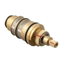 1pcs Brass Thermostatic Cartridge Shower Gold Thermostatic Cartridge Temperature Control Valve Shower Bar Mixing Bar Type Mixers