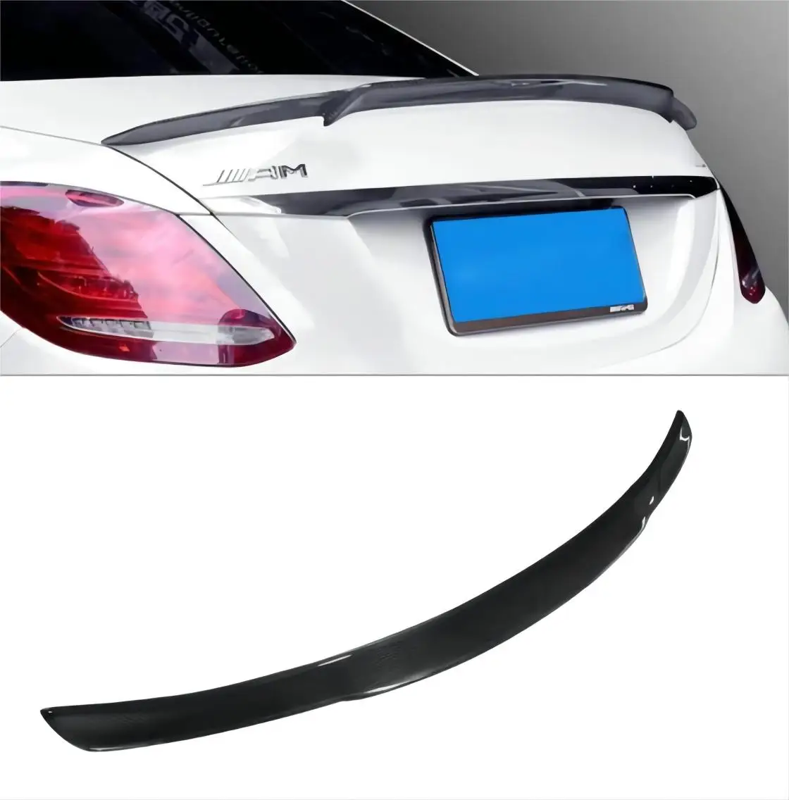 

Carbon Fiber/FRP Unpainted Black Trunk Boot Spoiler Wing for Mercedes Benz E Class W213 E200 E300 E400 E550 Sedan 17-19