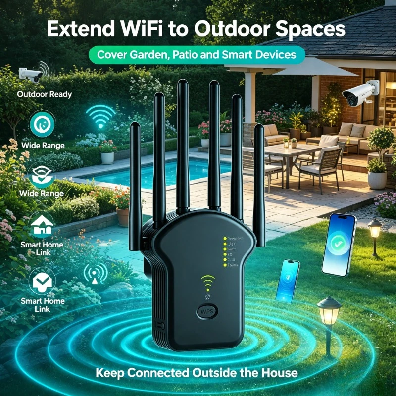 Indoor Dead Spot Networking Tool AC1200M, 5G‑ready Repeater Ideal For Studio Leisure Internet Access