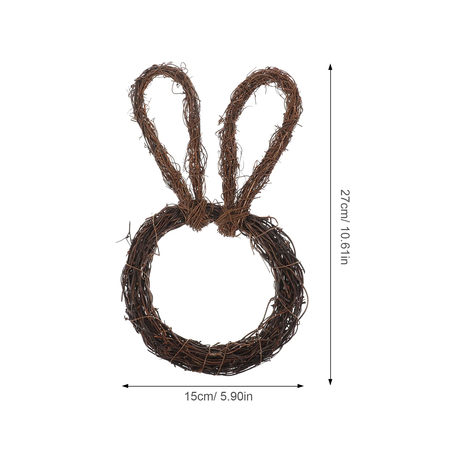 Rabbit Shape Garland Rattan Handmade DIY Rattan DIY Easter Rattan Wreath Rattan Wreath DIY Accessories Decor Pendant