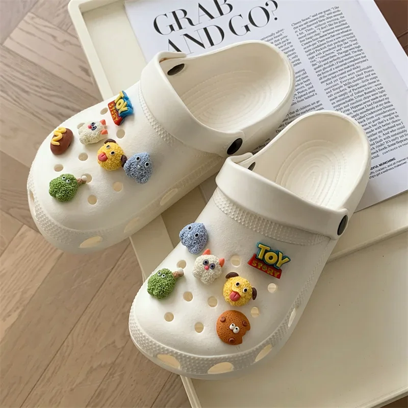 12 قطعة/المجموعة DIY اليدوية ليتل مونستر الأحذية سحر حديقة الأحذية الزينة للفتيات مصمم جودة ثقب سحر هدية #6