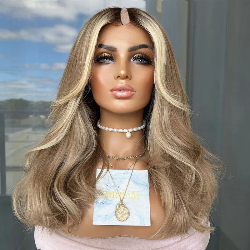 Ombre Blonde Body Wavy Wig U Part Glueless Wig Women's Wave V Part 100% Human Hair Remy Martin Wig Women Short Bob Hair Wig