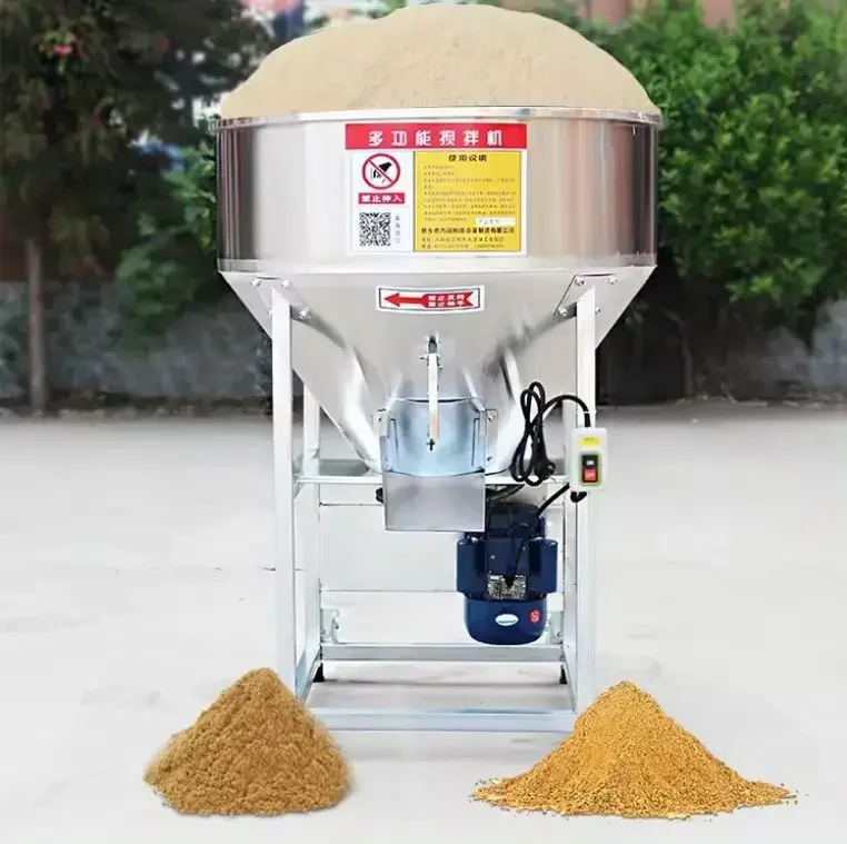 

Hot sales Stainless Steel Feed Mixer Total Mixed Ration Ranch fishponds wheat pingfarm chickenfarm seedcoating powder