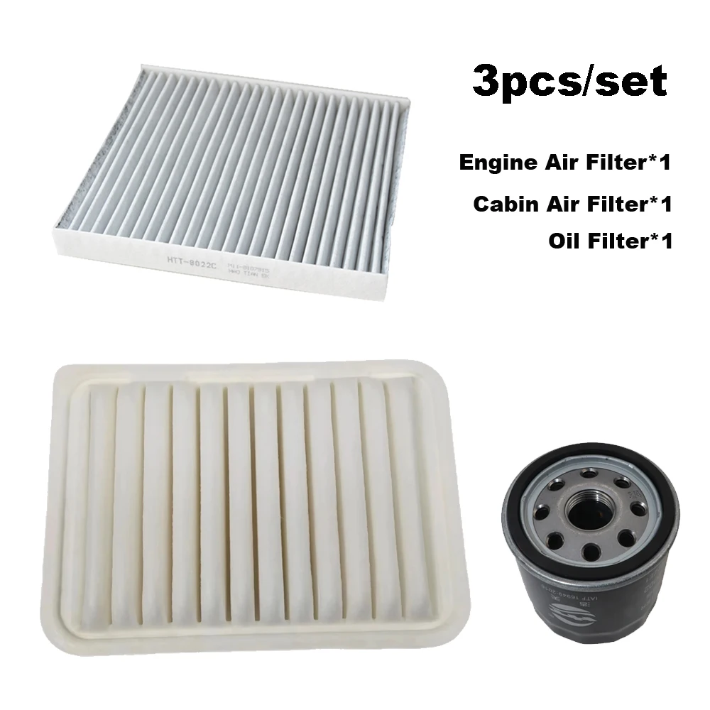 

3pcs Filter Set For Lifan X50 1.5L 2014 2015 2016 2017 2018 2019 2020 AC Cabin Engine Air Oil Filter 530 Accessories Spare Parts
