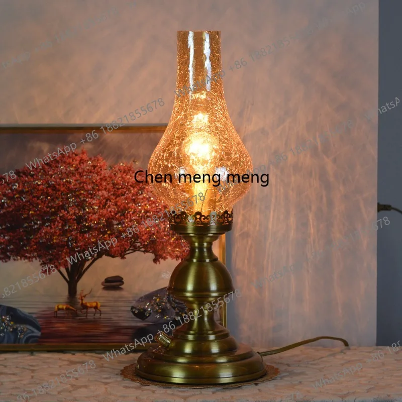 Retro desk lamp Bedroom bedside table Simple creative nostalgic atmosphere lamp European American Chinese