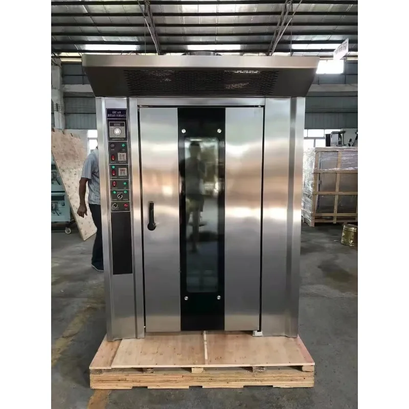 Industrial Rotating Hot air Commercial 12 16 32 64 Trays Baking Equipment Pizza Rotary Oven for Bakery Equipment Customized