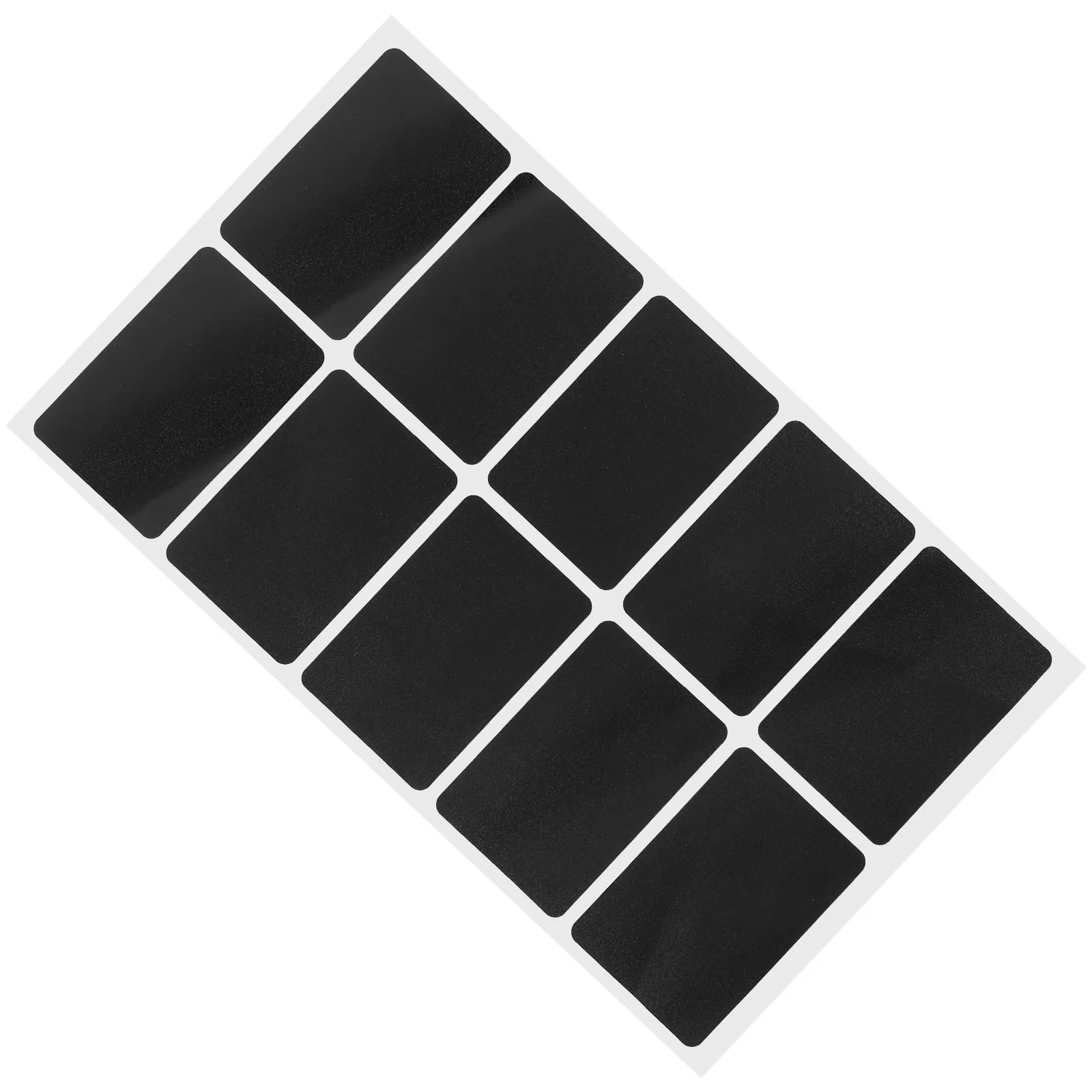 

10 Rectangle Chalkboard Stickers Reusable Blackboard Labels Adhesive Removable for Mason Jars Bottles Storage Black