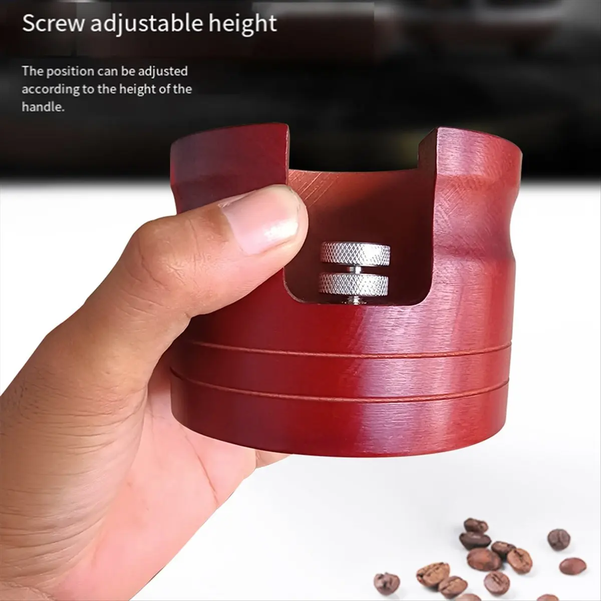 Impact Wooden Stand Bottomless Portafilter Holder Rack Espresso Tool 54mm