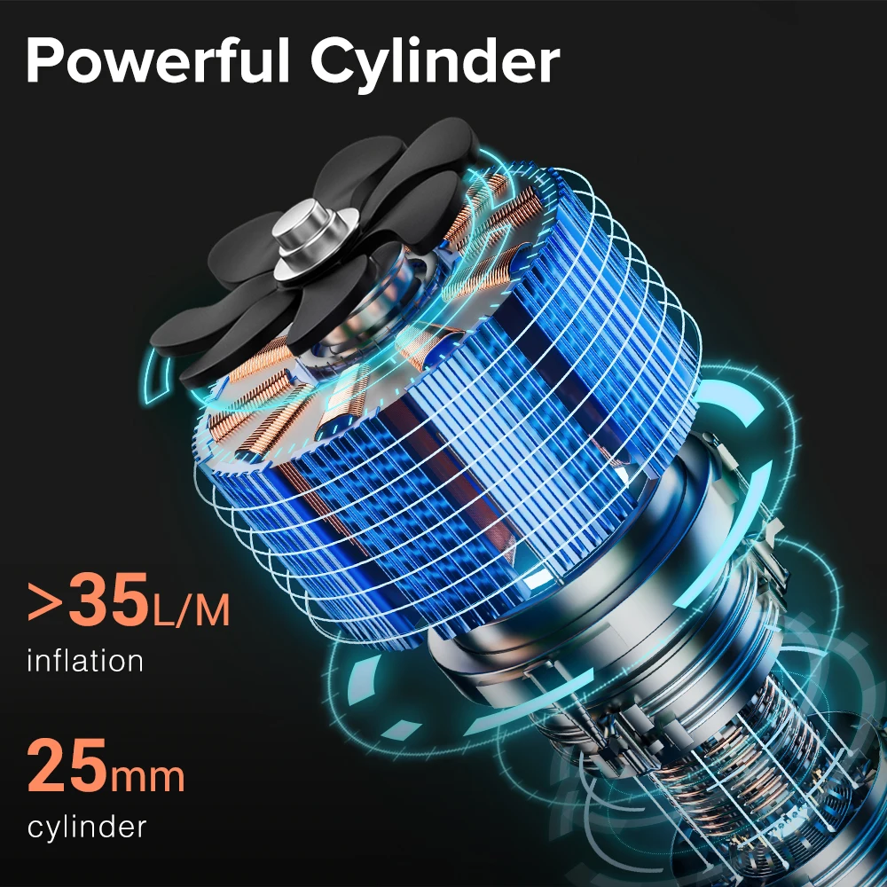 8000mAh Car Motorcycle Tyre Inflator 12V 150W 35L/Min Electric Portable Air Compressor Bicycle Tire Air Pump For Bike Boat Balls