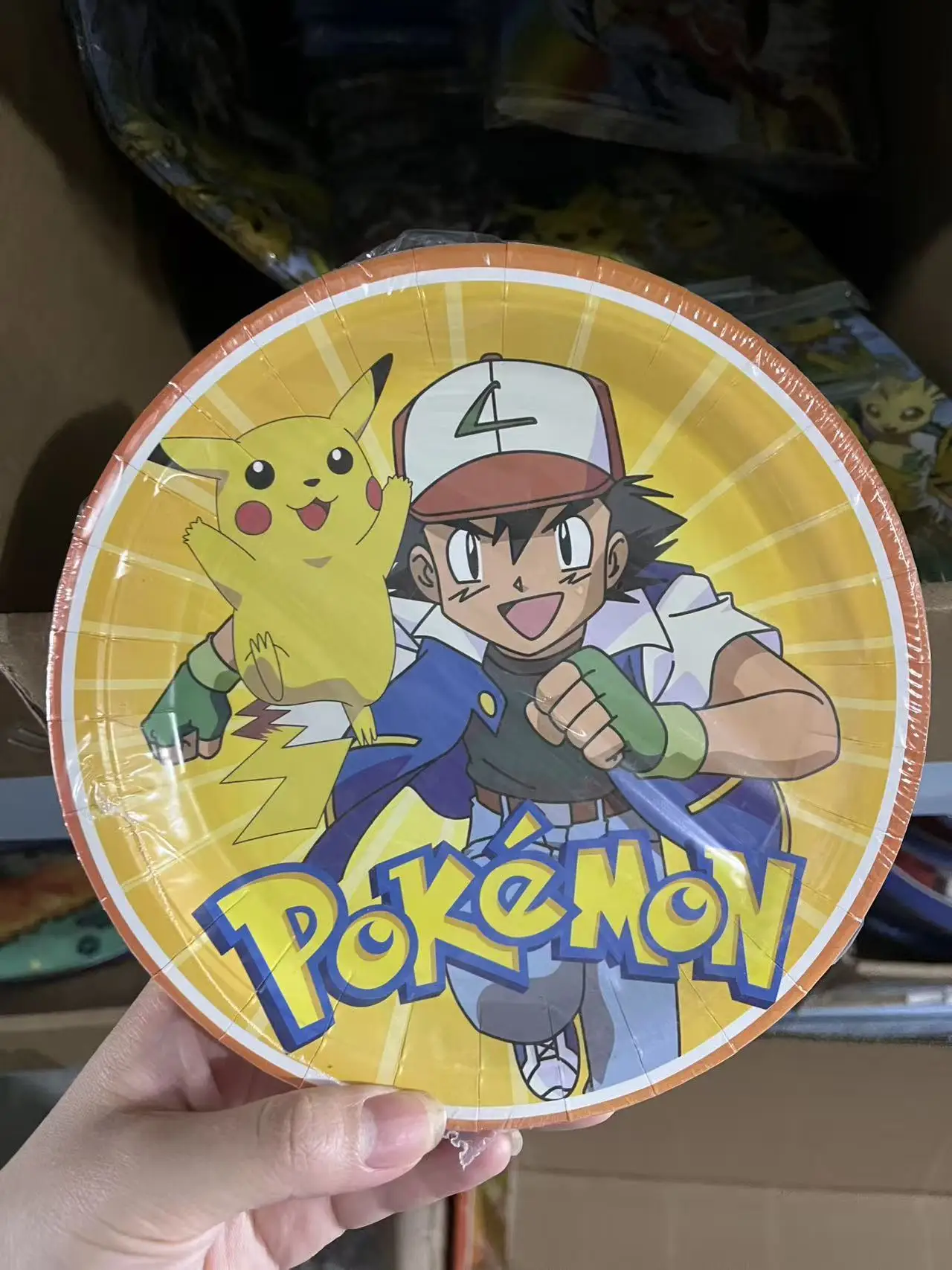 Zestaw dekoracji na przyjęcie urodzinowe z motywem Pokemon, jednorazowa zastawa stołowa, obrus Pokemon, kubek, talerz, baby shower, upominki na przyjęcie Pikachu