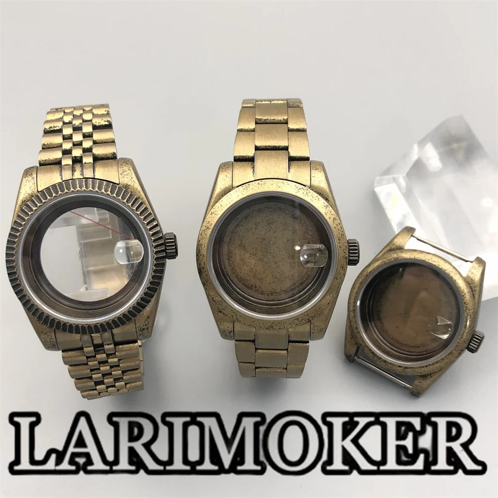 

LARIMOKER 36mm/39mm vintage case sapphire glass Stainless Steel Bracele For NH35 NH36 ETA2824 PT5000 automatic movement