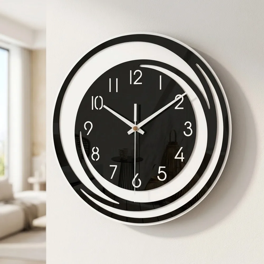 Modern Wall Clock with Silent Sweeping Hands Minimalist Aesthetic for Living Room Bedroom Study For Acrylic Build