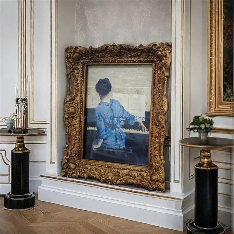 

Embossed Ornate Vintage Picture Frame Photo Holder for Wall or Desktop Decors M76D