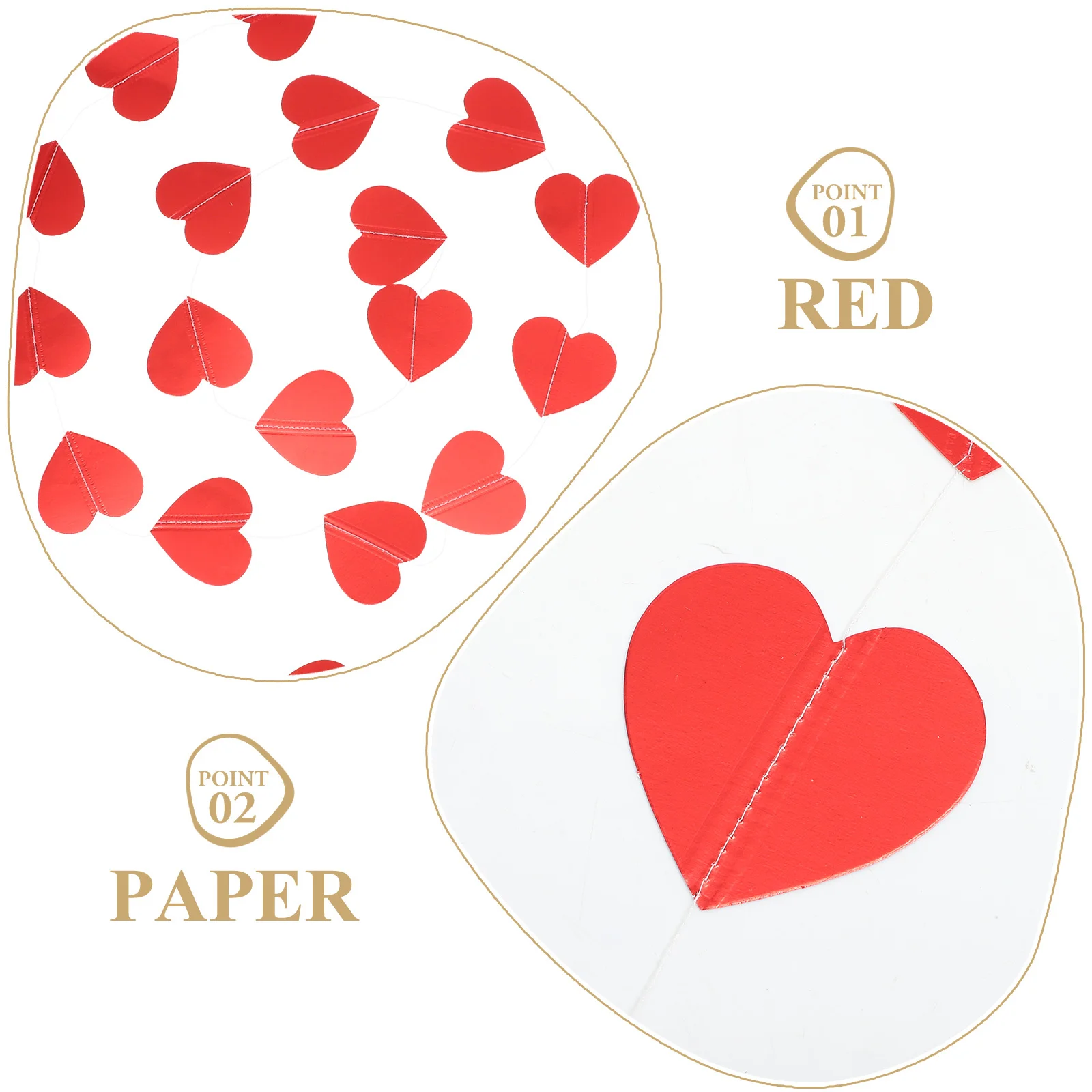 

4M Heart Garland 35 Pieces Heart Decorations Valentines Decor Love Banner Wedding Home Farmhouse Hanging Bunting