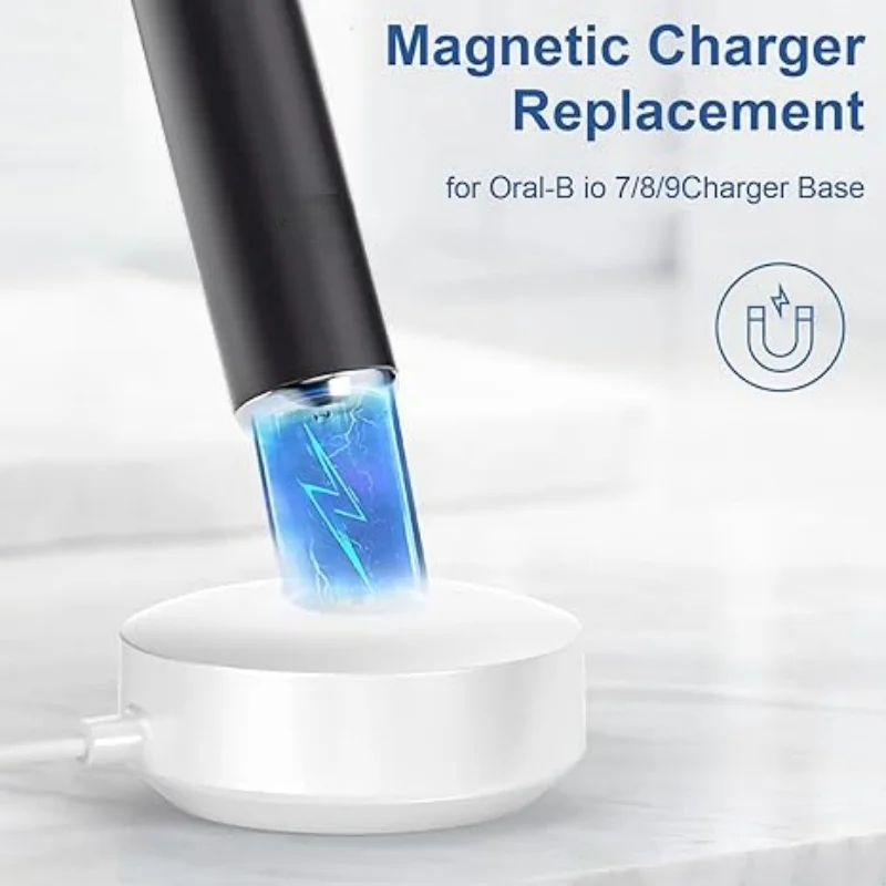 USB Charger for Oral-B iO Series Electric Toothbrush, Magnetic Charging Base for Oral-B iO Series 7/8/9 Electric Toothbrush